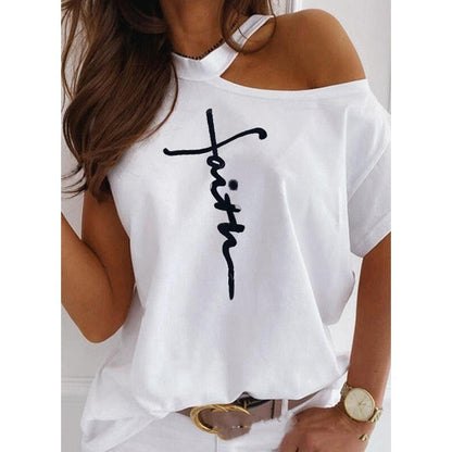 Chic Solid Short Sleeve Tee by Greta 