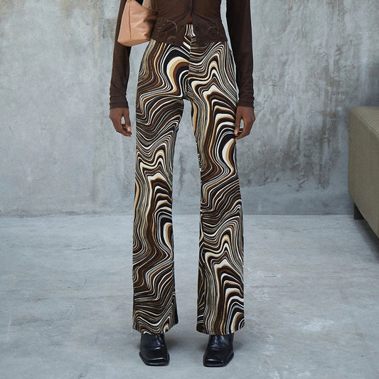 Retro Wave Greta  High-Rise Straight Pants