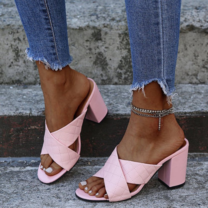 Chic Block Heel Sandals by Greta 