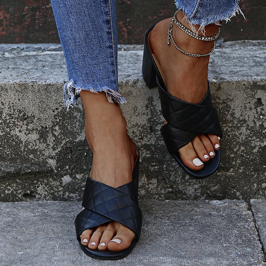 Chic Block Heel Sandals by Greta 