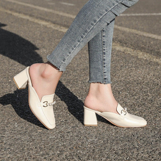 Chic Pinterest-Inspired Greta  Block Heel Mules