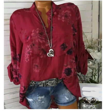 Floral Print Long Sleeve Top by Greta 