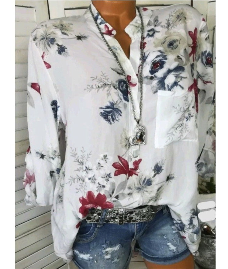 Floral Print Long Sleeve Top by Greta 