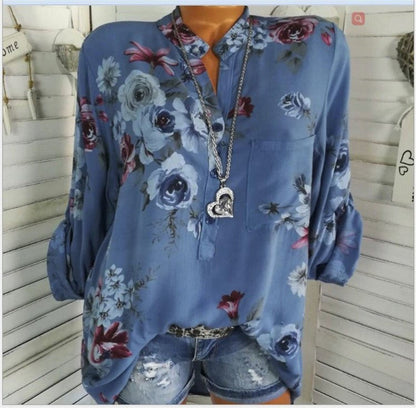 Floral Print Long Sleeve Top by Greta 