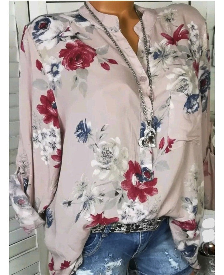 Floral Print Long Sleeve Top by Greta 