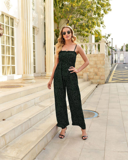 Chic Polka Dot Greta  Wide-Leg Jumpsuit