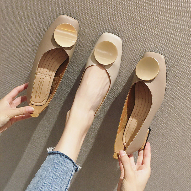 Chic Greta  Mid-Heel Mary Jane Flats