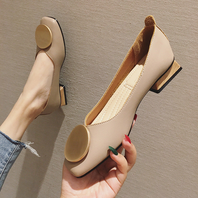 Chic Greta  Mid-Heel Mary Jane Flats