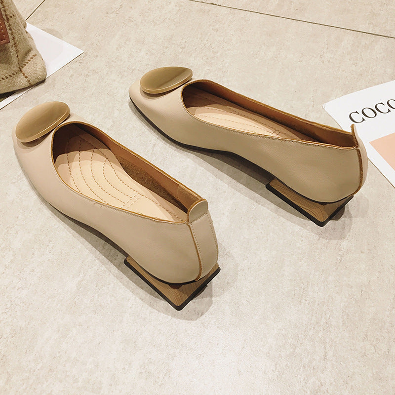 Chic Greta  Mid-Heel Mary Jane Flats