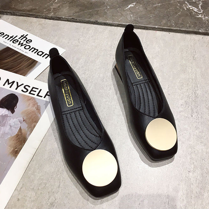 Chic Greta  Mid-Heel Mary Jane Flats