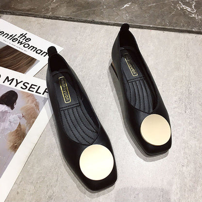 Chic Greta  Mid-Heel Mary Jane Flats
