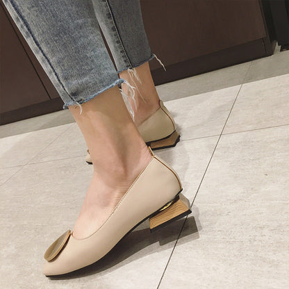 Chic Greta  Mid-Heel Mary Jane Flats
