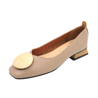 Chic Greta  Mid-Heel Mary Jane Flats