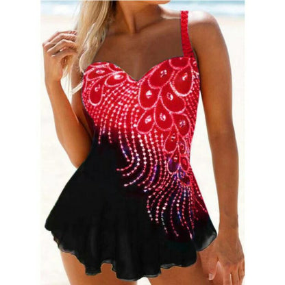 Glam Feather Print Greta  Bikini Swimsuit