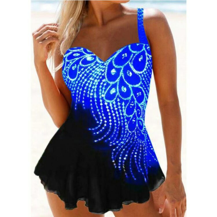 Glam Feather Print Greta  Bikini Swimsuit