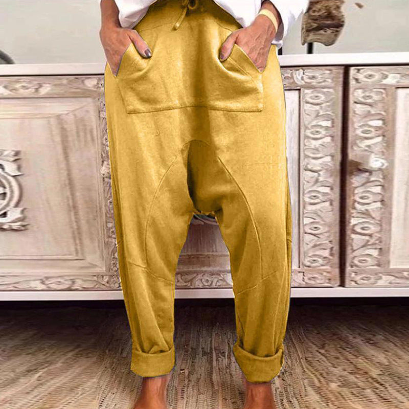 Chic Comfort Greta  Lace Up Harem Pants