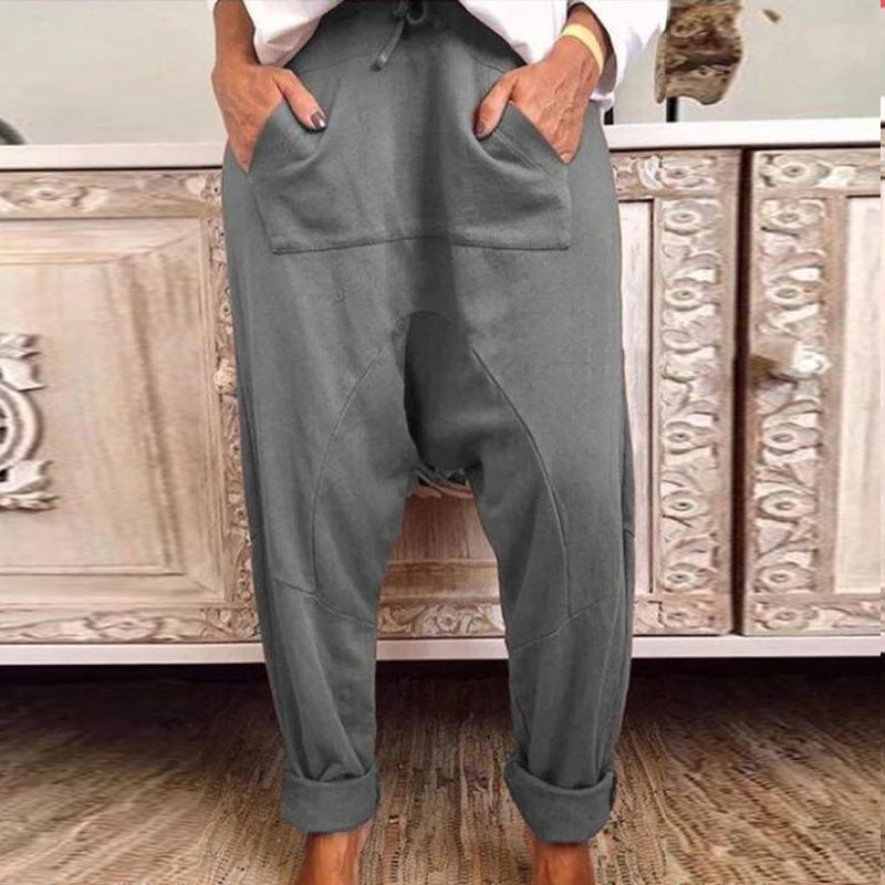 Chic Comfort Greta  Lace Up Harem Pants