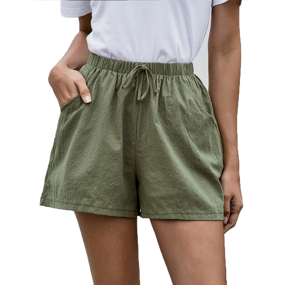 Effortless Linen Shorts Greta  Women's Wide Leg
