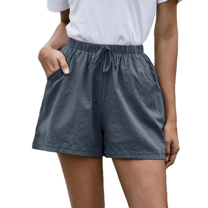 Effortless Linen Shorts Greta  Women's Wide Leg