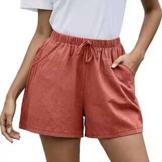 Effortless Linen Shorts Greta  Women's Wide Leg