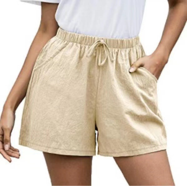 Effortless Linen Shorts Greta  Women's Wide Leg
