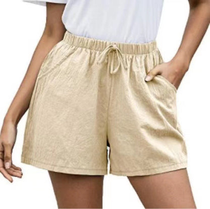 Effortless Linen Shorts Greta  Women's Wide Leg