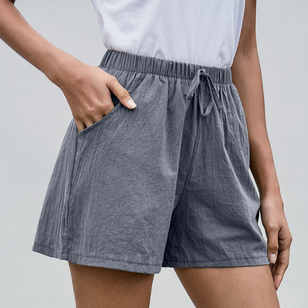 Effortless Linen Shorts Greta  Women's Wide Leg