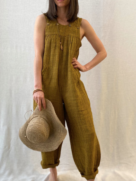 Pinterest-Inspired Greta  Khaki Jumpsuit