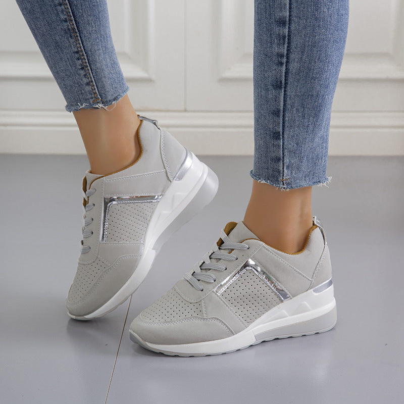 Chic Platform Lace-Up Sneakers by Greta 
