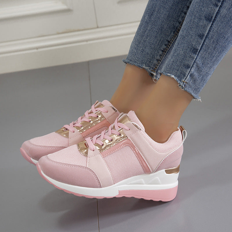 Chic Platform Lace-Up Sneakers by Greta 