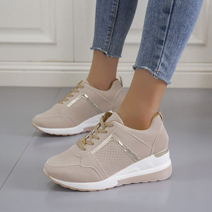 Chic Platform Lace-Up Sneakers by Greta 