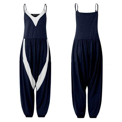 Chic Loose Stitching Jumpsuit by Greta 