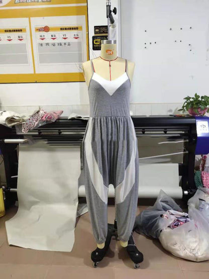 Chic Loose Stitching Jumpsuit by Greta 