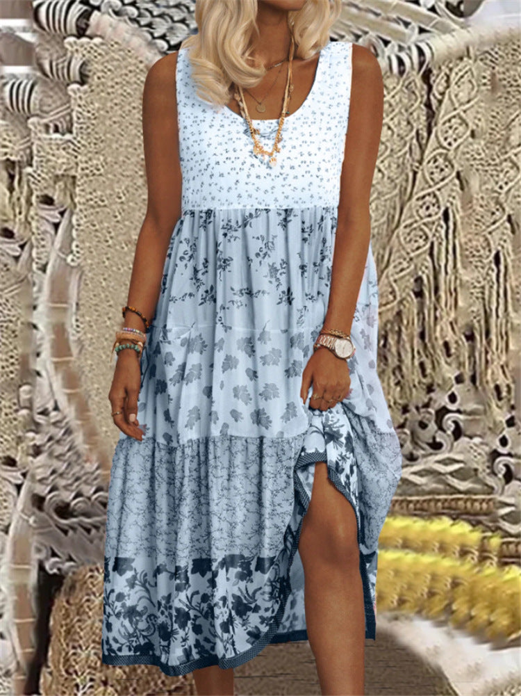 Boho Print Sleeveless Dress by Greta 
