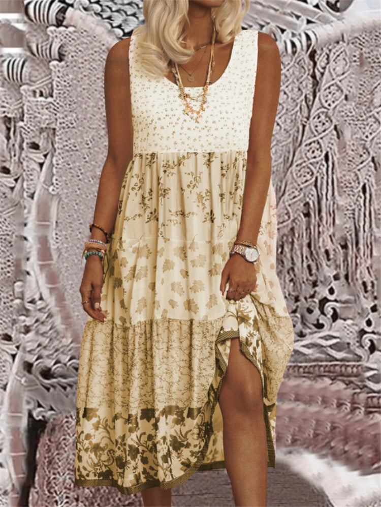 Boho Print Sleeveless Dress by Greta 