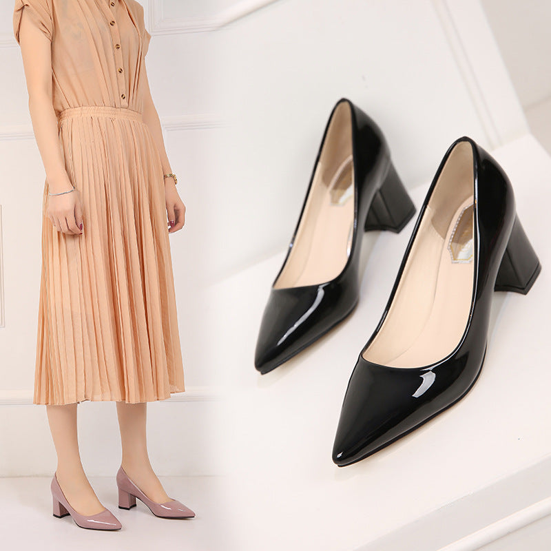Chic Pointed Chunky Heels by Greta 