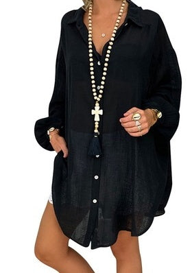 Relaxed Cotton Shirt Greta  Pinterest-Inspired
