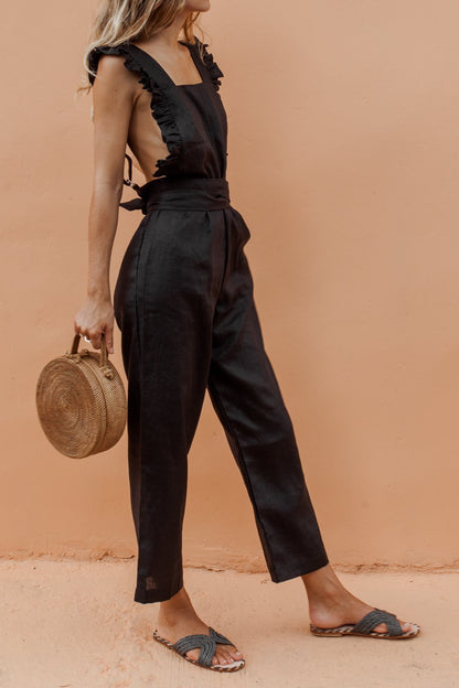 Chic Ruffle-Trim Greta  Jumpsuit