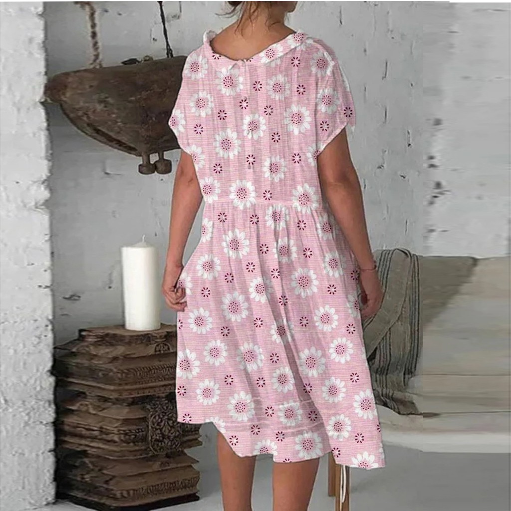 Floral Cotton Blend Dress Greta  Summer