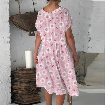 Floral Cotton Blend Dress Greta  Summer