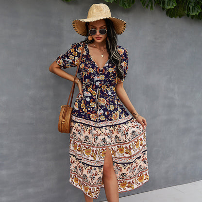 Boho Floral Printed Dress Greta  Summer Style