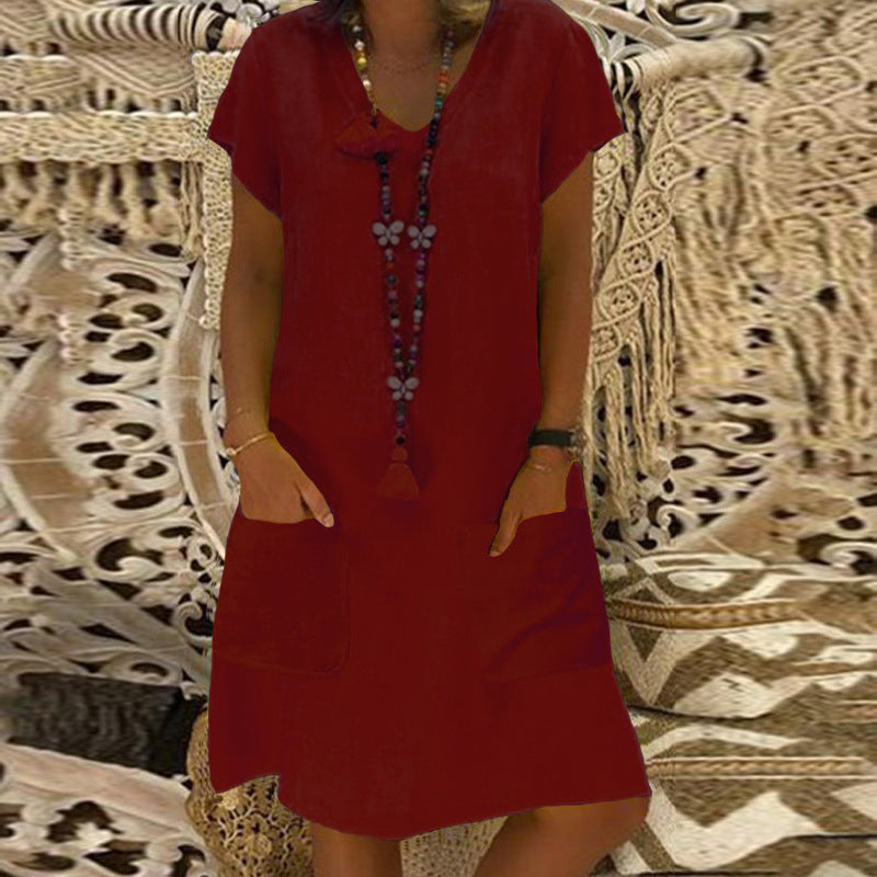 Chic Pocket Midi Dress by Greta 