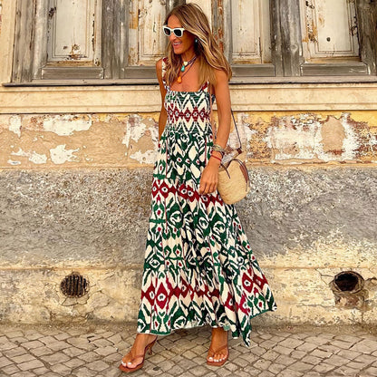 Elegant Floral Strap Dress by Greta 