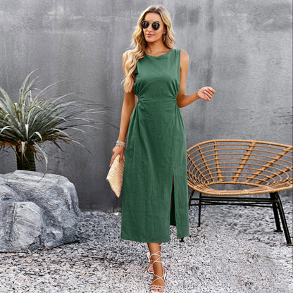 Chic Greta  Sleeveless Summer Midi Dress