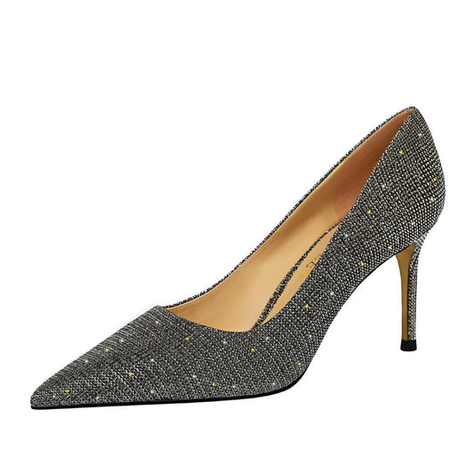 Sequined Pointed Heels by Greta 