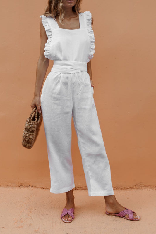 Chic Ruffle-Trim Greta  Jumpsuit