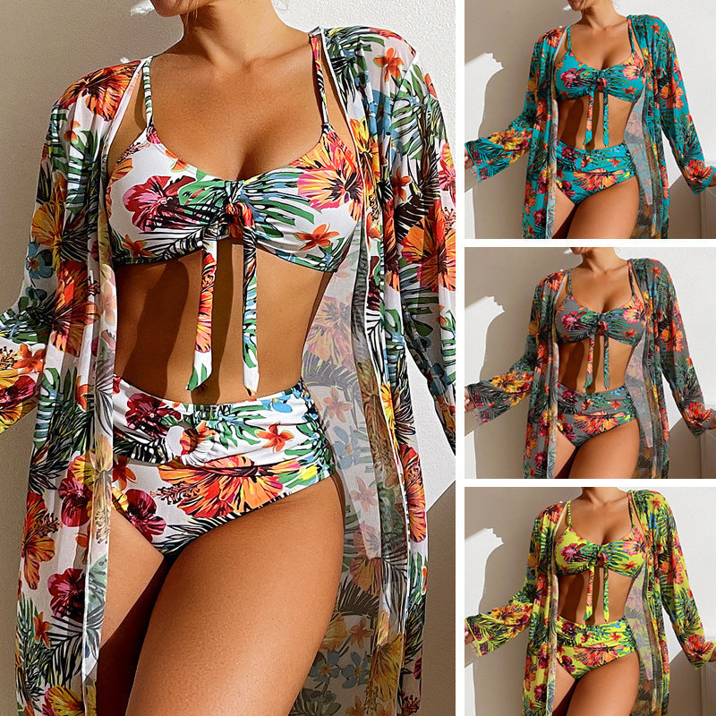 Floral Split Bikini Set by Greta 