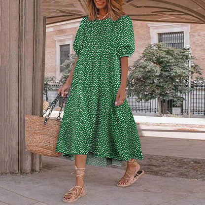 Floral Print Greta  Summer Midi Dress