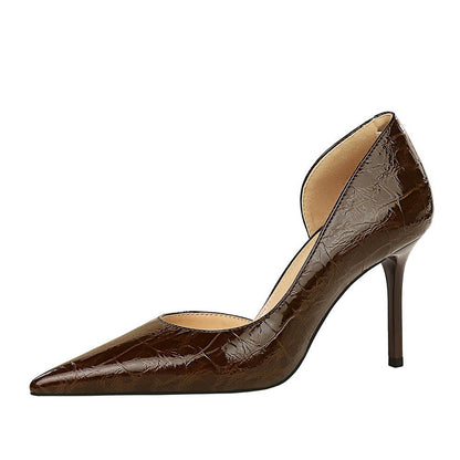 Chic Snake Print Heels by Greta 