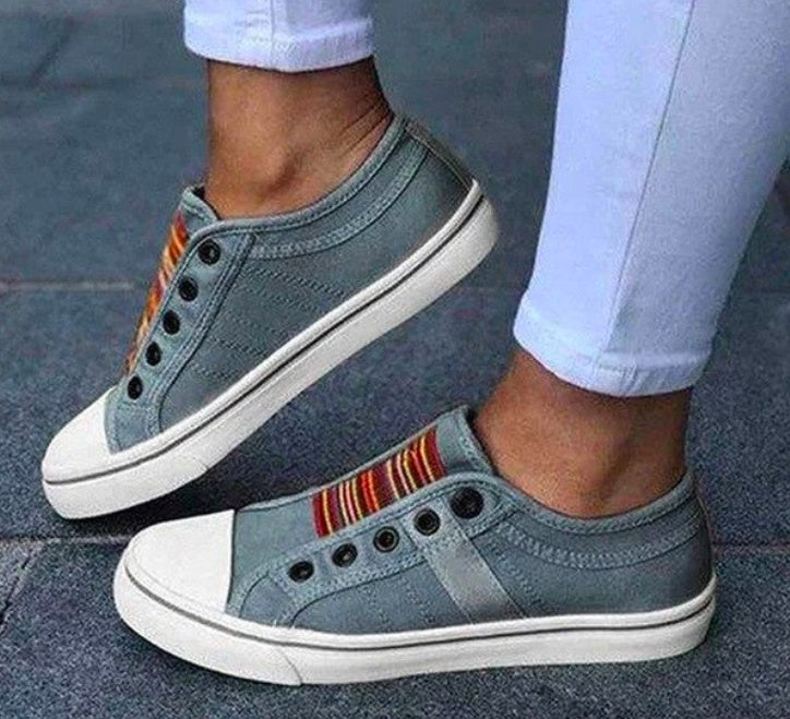 Pinterest-Inspired Greta  Laceless Canvas Sneakers